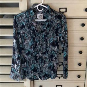 Long sleeved button-up blouse